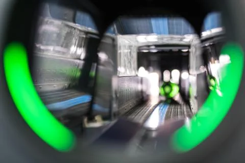 Reverse vending machine, PET crusher Stock Photos