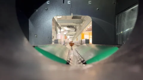 Reverse vending machine for recycling bottles Stock Footage 299794582