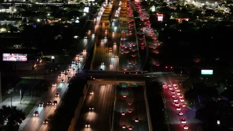 Reverse view of HWY 281 San Antonio TX Stock Footage 256846217