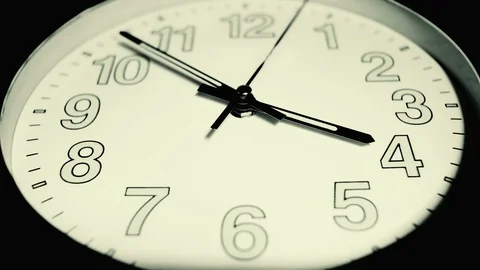 Reverse vintage Wall clock timelapse,time pass concept,analog clock motion Stock Footage 126706105