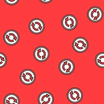 Reversible product label caution vector seamless pattern Ilustración de archivo
