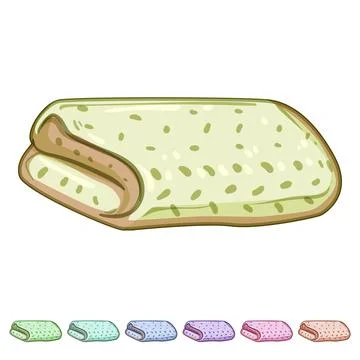 Reversible throw blanket cartoon vector graphic Stock Illustration