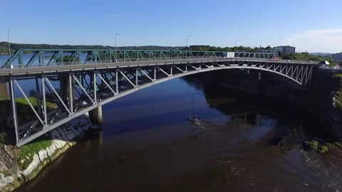 Reversing Falls Bridge Saint John New Brunswick Canada Stock Footage 137769274
