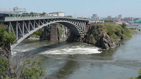 Reversing Falls High Tide Medium Stock Footage 113876024
