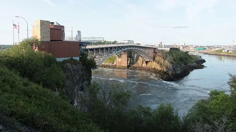 Reversing Falls Low Tide Large Stock Footage 113876357