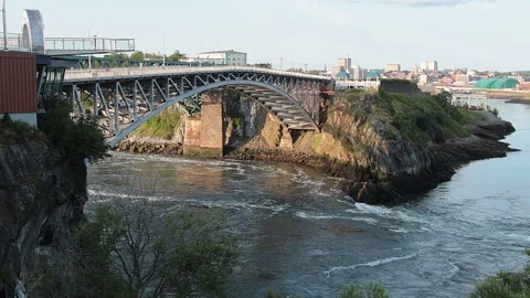 Reversing Falls Low Tide Medium Stock Footage 113917065