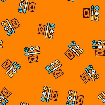 Review advertising vector seamless pattern Stock Illustration