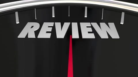 Review Analyze Evaluate Assess Speedometer 3d Illustration Stock Footage 62936112