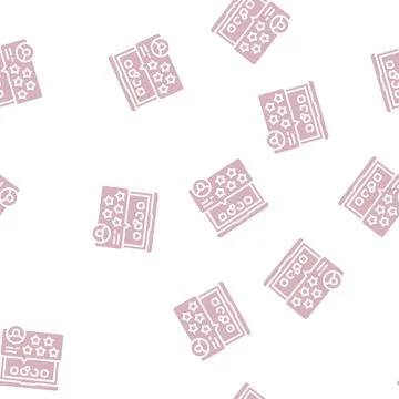 Review and feedback of services ugc glyph seamless pattern Illustrazione stock