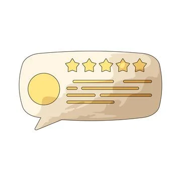Review bubble illustration Stock Illustration