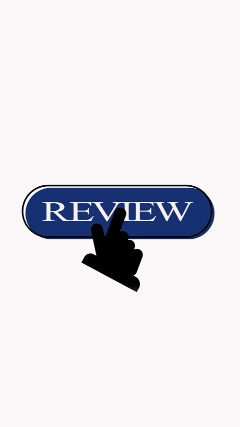Review button click interaction with hand icon vertical video. User clickin.. Stock Footage 321627693