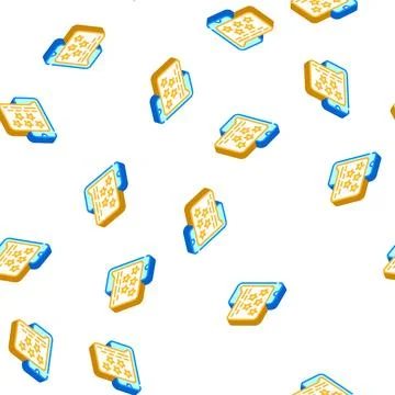 Review of call center work isometric icon seamless pattern Illustrazione stock