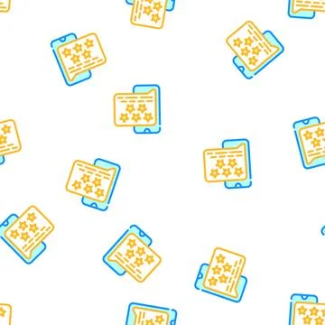 Review of call center work vector seamless pattern イラスト素材