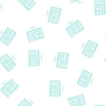 Review on computer screen glyph vector seamless pattern Stock Illustration