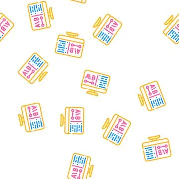 Review on computer screen vector seamless pattern Stock Illustration