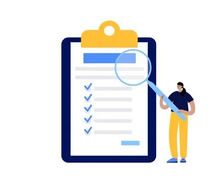 Review document concept Illustrazione stock