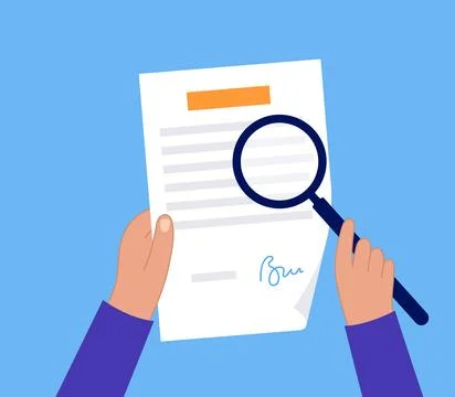 Review document concept Illustrazione stock