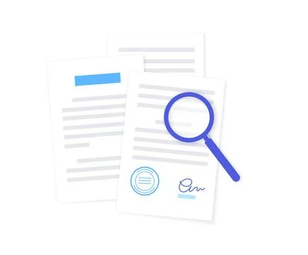 Review document concept Stock Illustration