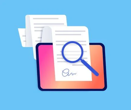 Review document online Illustrazione stock