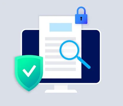 Review document online Illustrazione stock