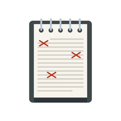 Review editor icon flat isolated vector 스톡 일러스트