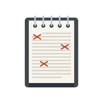 Review editor icon flat isolated 스톡 일러스트