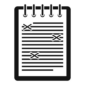 Review editor icon, simple style 스톡 일러스트