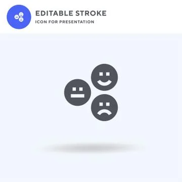 Review icon vector, filled flat sign, solid pictogram isolated on white, logo Illustrazione stock