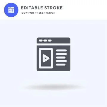 Review icon vector, filled flat sign, solid pictogram isolated on white, logo Illustrazione stock