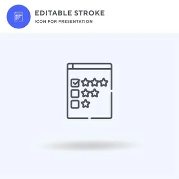 Review icon vector, filled flat sign, solid pictogram isolated on white, logo Stock Illustration