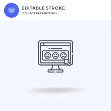 Review icon vector, filled flat sign, solid pictogram isolated on white, logo Stock Illustration