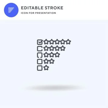Review icon vector, filled flat sign, solid pictogram isolated on white, logo Stockillustratie