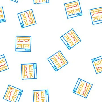 Review internet store infographic vector seamless pattern Stock Illustration