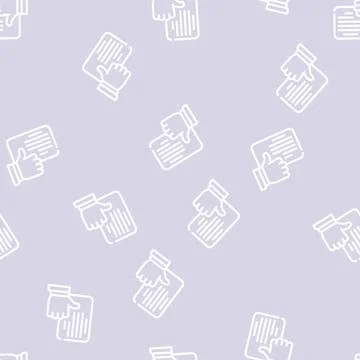 Review with like line vector seamless pattern Stock Illustration