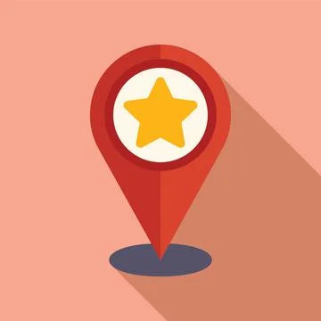 Review location icon flat vector. Customer trust Stock Illustration