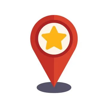 Review location icon flat vector. Customer trust Stock Illustration