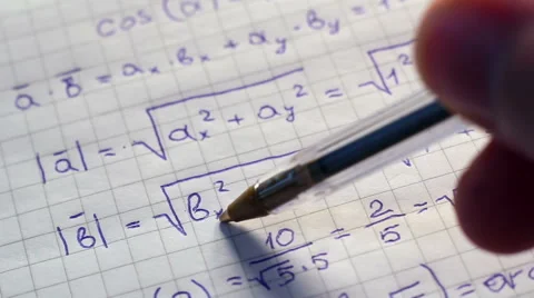 Review Of Mathematics Formulas Stock Footage 49414315