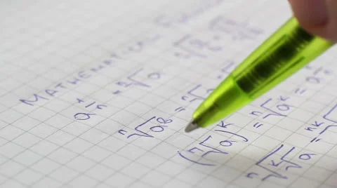 Review Of Mathematics Formulas  Stock Footage 57272846
