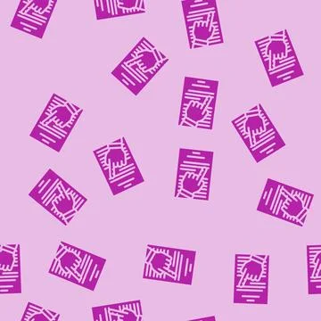 Review paper document glyph vector seamless pattern Stock Illustration