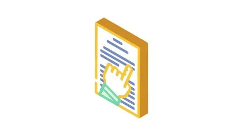 Review paper document isometric icon animation Stock Footage 327294101