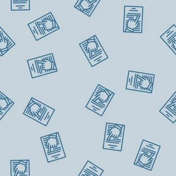 Review paper document line vector seamless pattern Stock Illustration