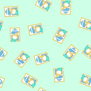 Review paper document vector seamless pattern Stock Illustration