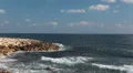 Review of Paphos Castle on Mediterranean seashore in Cyprus HD Footage