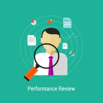 Review performance human resource flat Stock Illustration