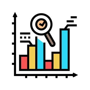 Review progress color icon vector illustration Illustrazione stock