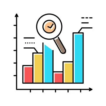 Review progress color icon vector illustration 스톡 일러스트
