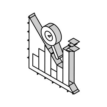 Review progress isometric icon vector illustration Stock Illustration