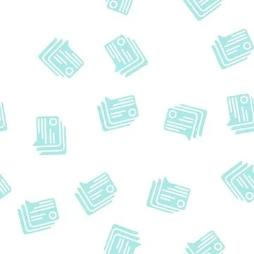 Review quote frame glyph vector seamless pattern Illustrazione stock