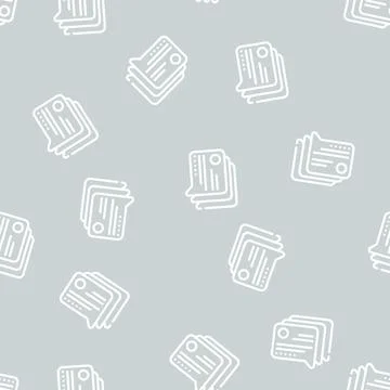 Review quote frame line vector seamless pattern Stock Illustration
