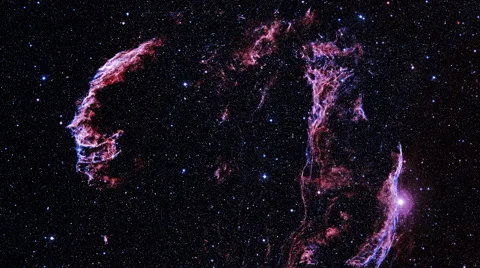 The review of the reddish Crab Nebula which hid behind a set of stars Видео 47576743